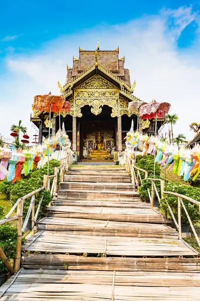 Beautiful park of Tah Mai I temple, Chiang Mai province.