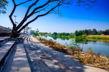 Ping river at Kamphaeng Phet province, Thailand.