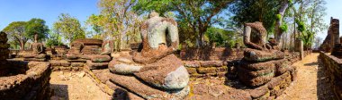 Panoramic View of Pra Khaeo Temple in Kamphaeng Phet Historical Park, Thailand