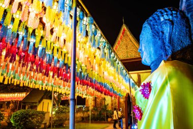 Lamphun Lantern Festival in Phra That Hariphunchai temple, Lamphun province.