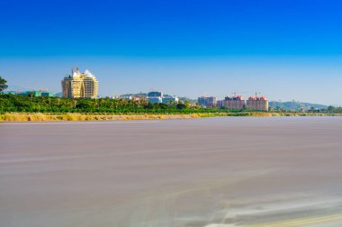 Laos beside Mae Khong River at Chiang Saen District, Chiang Rai Province.