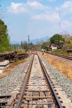 Lampang 'daki bakım istasyonunda demiryolu hattı var..