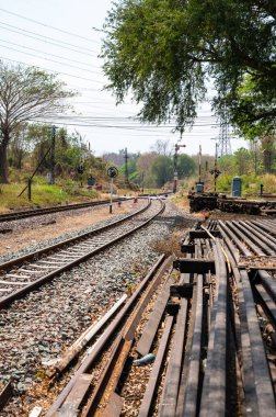 Tayland 'ın Lampang ilindeki Mae Moh tren istasyonu.