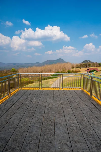 Sky Walk Bridge for View Point in Mae Moh Coal Mine, Lampang province.