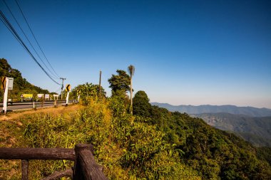 Mountain view at 1715 view point in Nan province, Thailand.