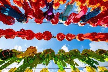 Lanna style lantern in Phra That Hariphunchai temple, Lamphun province.