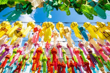 Lanna style lantern in Phra That Hariphunchai temple, Lamphun province.