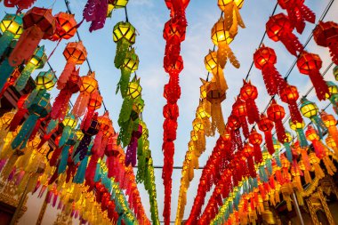 Lanna style lantern in Phra That Hariphunchai temple, Lamphun province.