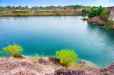 Blue lake at Kamphaeng Phet province, Thailand.