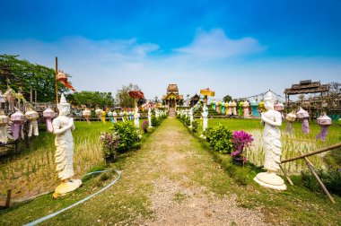 Beautiful park of Tah Mai I temple, Chiang Mai province.