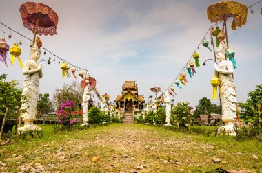 Beautiful park of Tah Mai I temple, Chiang Mai province.