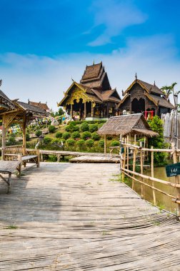 Beautiful park of Tah Mai I temple, Chiang Mai province.