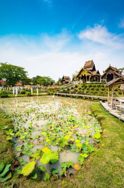 Beautiful park of Tah Mai I temple, Chiang Mai province.