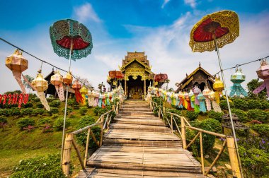 Beautiful park of Tah Mai I temple, Chiang Mai province.