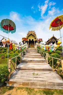 Beautiful park of Tah Mai I temple, Chiang Mai province.
