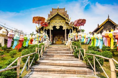 Beautiful park of Tah Mai I temple, Chiang Mai province.