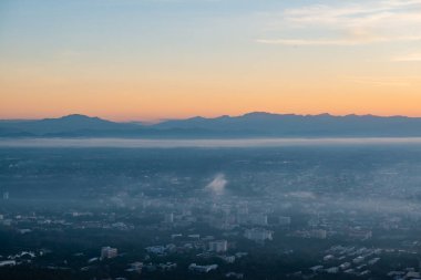 Chiang Mai city with morning sky, Thailand.