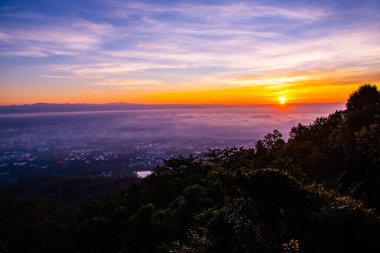 Chiang Mai city with morning sky, Thailand.