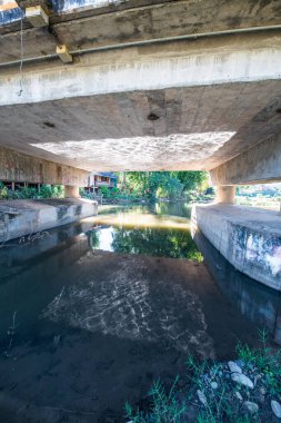 Bridge with small canal  in Mueang Khong district of Chiangmai province, Thailand.