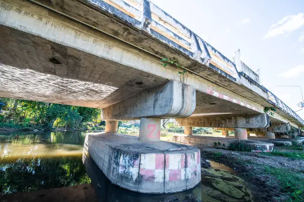 Bridge with small canal  in Mueang Khong district of Chiangmai province, Thailand.