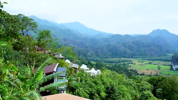 Timelapse Video Mountain View Med Cloud Flytta Phu Langka View — Stockvideo