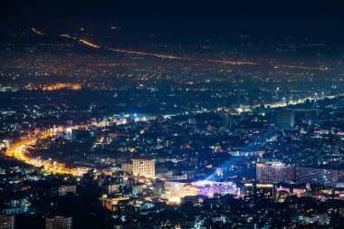 Chiangmai city in the night, Thailand.