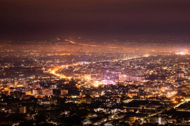 Chiangmai city in the night, Thailand.
