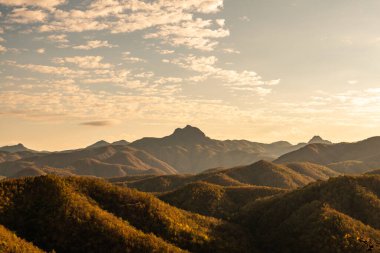 Top view of the mountains in Phrae province, Thailand.