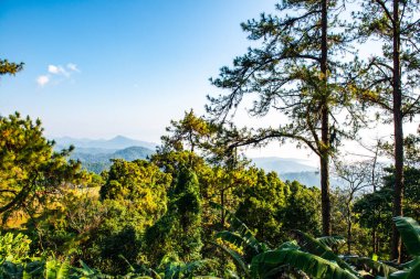 Mountain view at Doi Kiew Lom view point in Huai Nam Dang national park, Thailand.