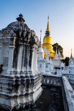 Suan Dok temple in the evenin, Thailand.