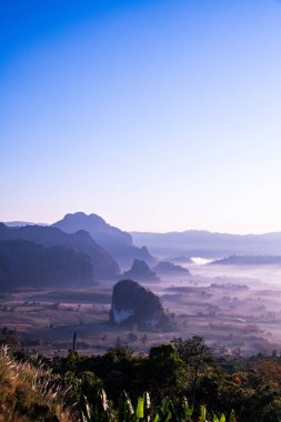 Phu Langka Ulusal Parkı, Tayland Güzel Dağ Manzarası.
