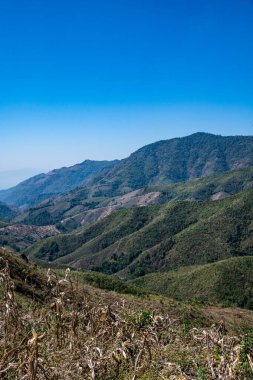 Tayland 'ın Nan ilindeki Dağ manzarası.
