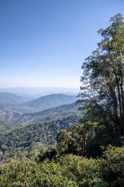 Mountain view at 1715 view point in Nan province, Thailand.