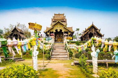 Beautiful park of Tah Mai I temple, Chiang Mai province.