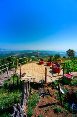 Landscape of Doi Sa Ngo viewpoint in Chiang Rai province, Thailand.
