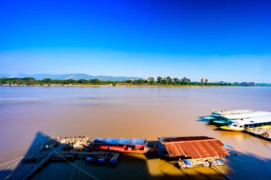 Laos beside Mae Khong River at Chiang Saen District, Chiang Rai Province.