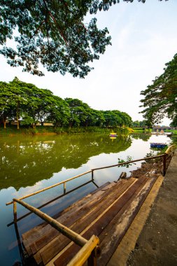 Kuang River during Loy Kratong Festival, Lamphun province.