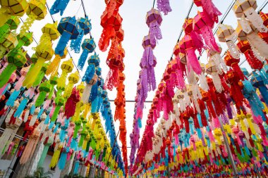 Lanna style lantern in Phra That Hariphunchai temple, Lamphun province.