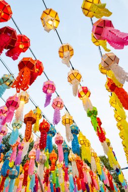 Lanna style lantern in Phra That Hariphunchai temple, Lamphun province.
