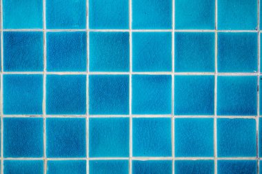 Background of blue ceramic tile, Thailand.