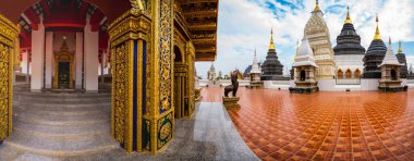 Panorama of Wat Den Salee Sri Muang Gan or Ban Den temple, Chiang Mai province.
