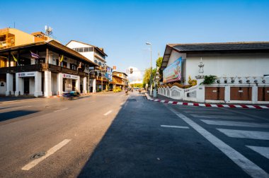 CHIANG MAI, THAILAND - April 27, 2020 : Chiang Mai Town at Tha Phae Road, Thailand.