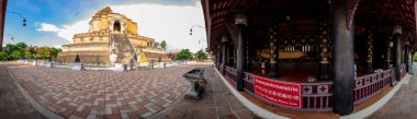Landscape of Chedi Luang Varavihara temple, Chiang Mai province.