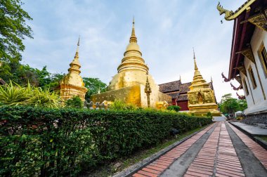 Wat Phra Sing Waramahavihan is the temple that is very important in Chiang Mai province, Thailand.