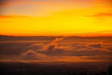 Morning sky with cloud in Chiang Mai city, Thailand.