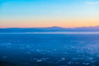 Chiang Mai city with morning sky, Thailand.