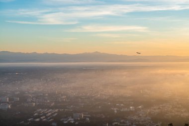 Chiang Mai city with morning sky, Thailand.
