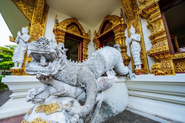 Molding art at Bupparam temple, Chiang Mai province.