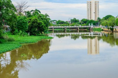 Nawarat Bridge with Ping River in Chiang Mai Province, Thailand.