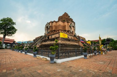 Ancient pagoda in Chedi Luang Varavihara temple, Chiang Mai province.
